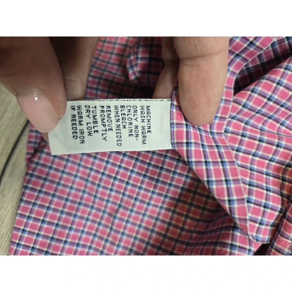 Polo Ralph Lauren Men Shirt Multi Plaid Custom Fit 17.5 Long Sleeve Button Down
